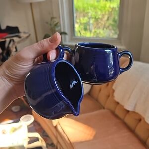 Fiestaware Creamer and Sugar Set